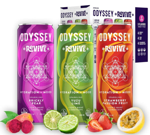 Odyssey Revive Sparkling Drinks – Hydration & Mood Boost | Newton, MA