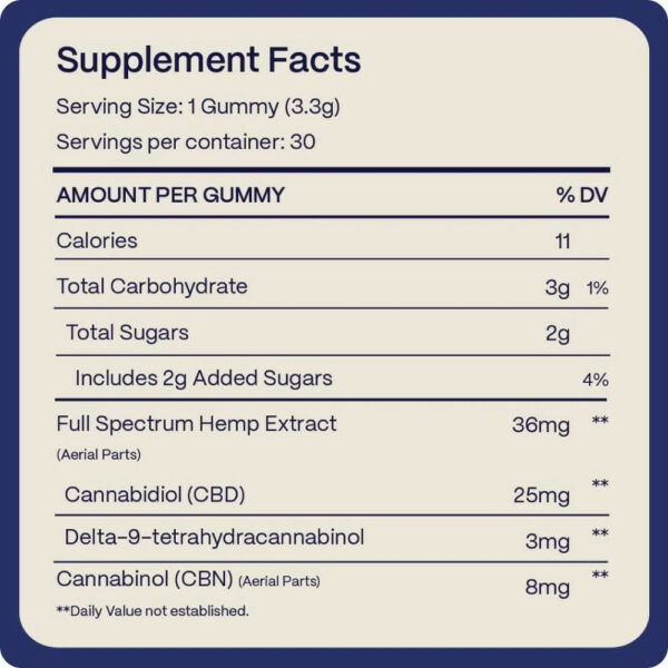 Slumber Sleep Aid Deep Zzzs Gummies – 1000mg | Newton, MA - Image 3