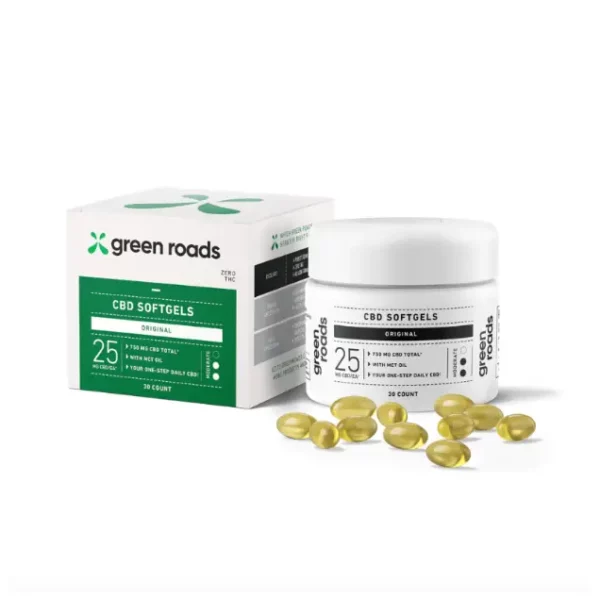 Green Roads CBD Softgels – 750mg, 25mg per Capsule | Newton, MA